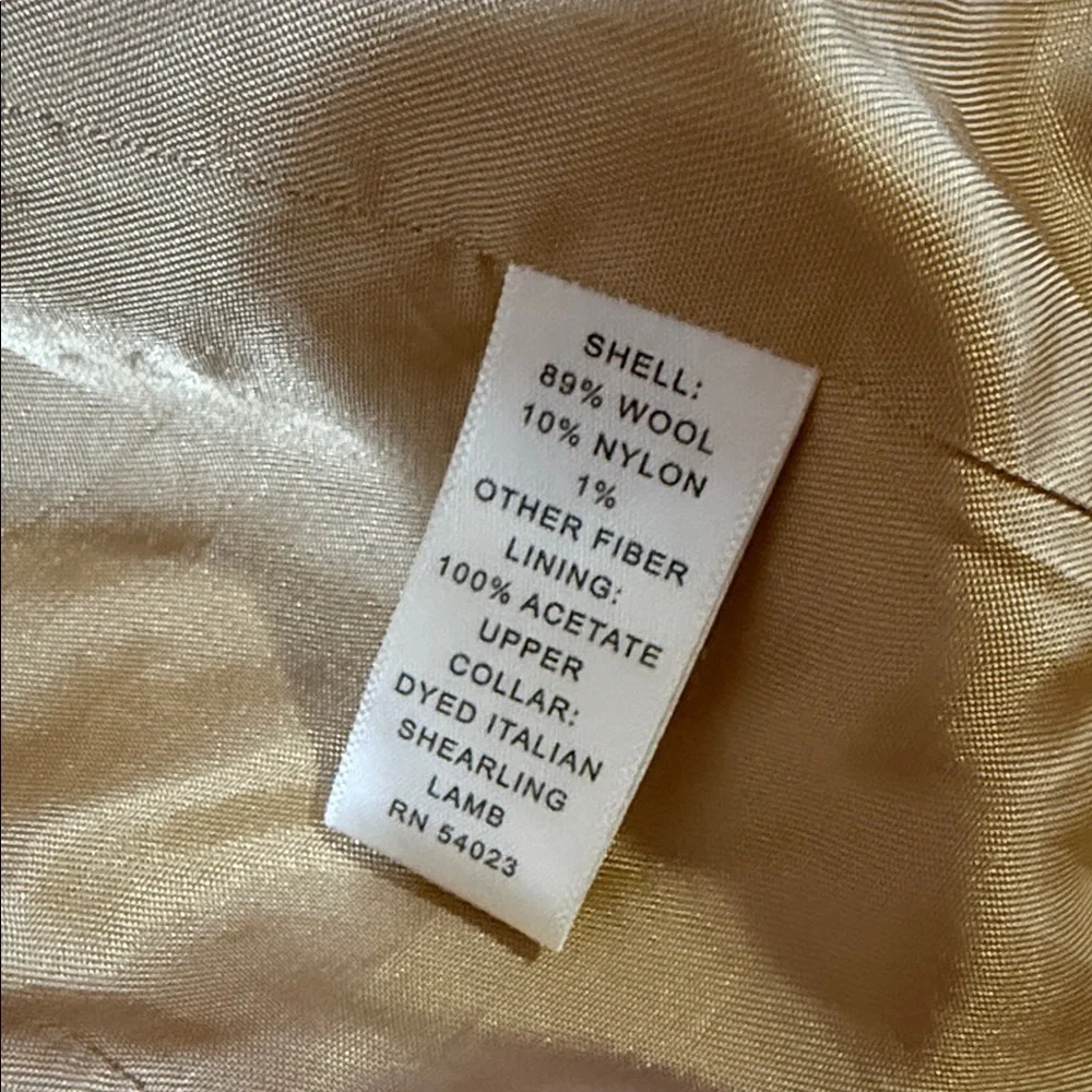 Banana Republic Tan Trench Coat with Faux Fur Collar - Picture 4 of 5